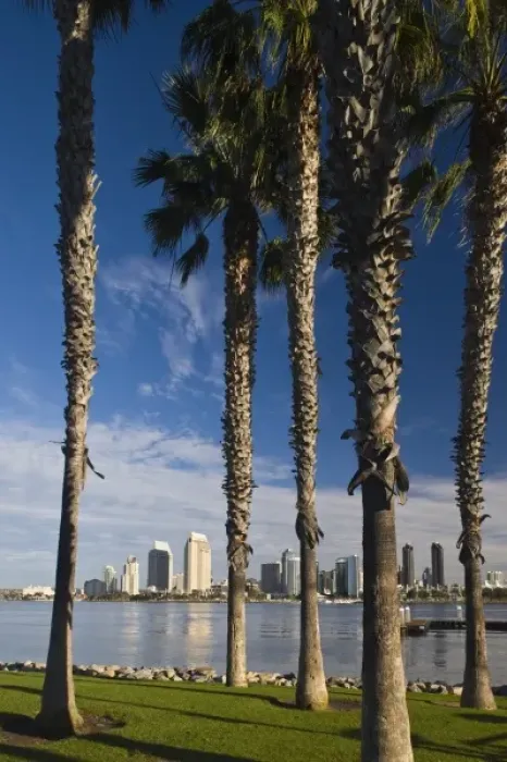 Framed Print : USA, California, Coronado. San Diego city view from Coronado, morning Framed Print : USA, California, Coronado. San Diego city view from Coronado, morning