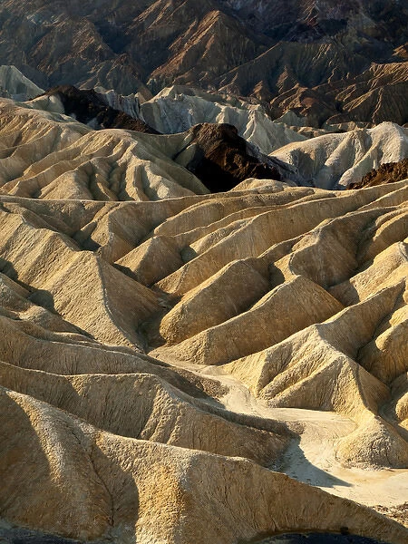 USA, California, Death Valley National Park, Erosion at work near Zabriskie Point