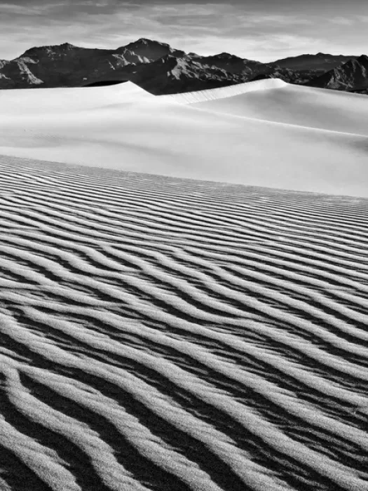 Framed Print : USA, California, Death Valley National Park, Early morning sun hits Mesquite Flat Dunes