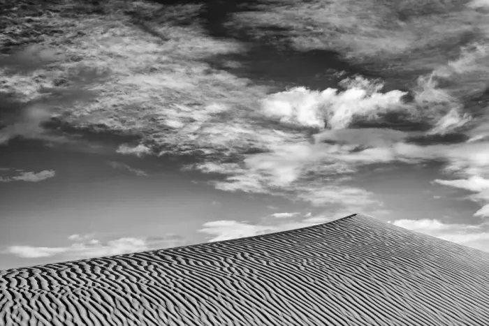 Framed Print : USA, California, Death Valley National Park, Early morning on the Mesquite Flat Dunes