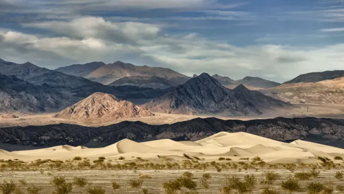 Framed Print : USA, California, Death Valley National Park, Stovepipe Wells, Mesquite Flat Dunes