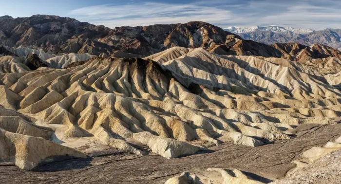 Framed Print : USA, California, Death Valley National Park. Dry wash in winter at Zabriskie Point Framed Print : USA, California, Death Valley National Park. Dry wash in winter at Zabriskie Point