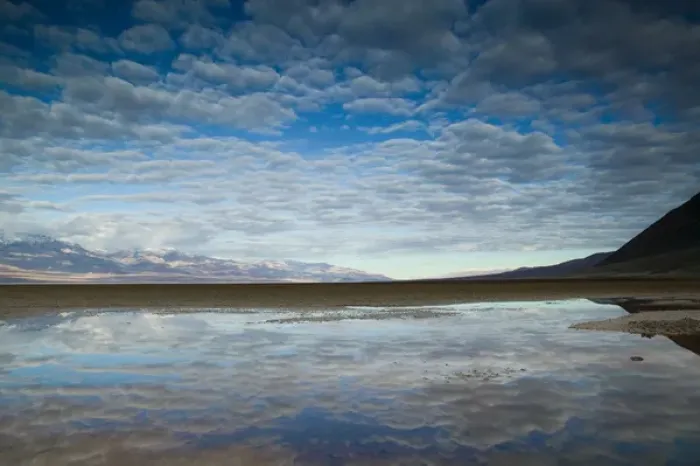 Framed Print : USA-California-Death Valley National Park: Badwater Basin- Lowest Elevation in the USA
