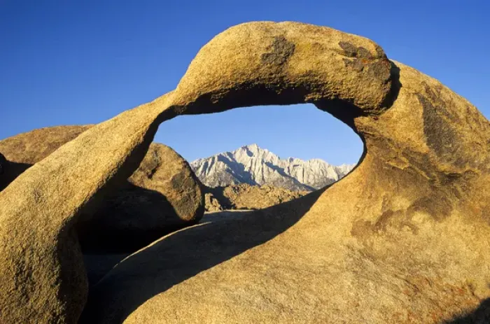 Framed Print : USA, California, Eastern Sierra, Lone Pine Peak through the mobius arch in the Alabama Framed Print : USA, California, Eastern Sierra, Lone Pine Peak through the mobius arch in the Alabama