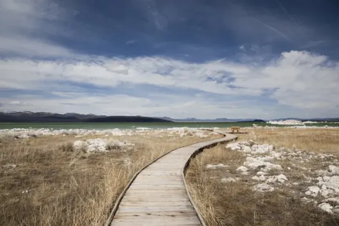 Framed Print : USA, California, Eastern Sierra Nevada Area, Lee Vining, Mono Lake, walkway Framed Print : USA, California, Eastern Sierra Nevada Area, Lee Vining, Mono Lake, walkway