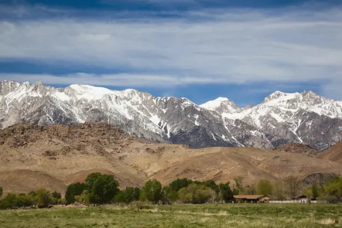 Framed Print : USA, California, Eastern Sierra Nevada Area, Lone Pine, mountain landscape