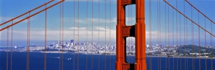 Framed Print : USA, California, Golden Gate Bridge. The Golden Gate Bridge acts as a frame for Framed Print : USA, California, Golden Gate Bridge. The Golden Gate Bridge acts as a frame for