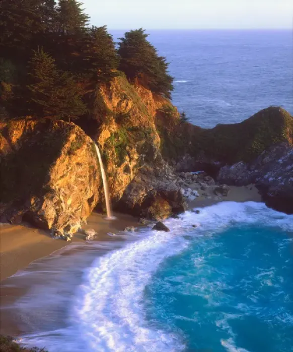Framed Print : USA, California, Julia Pfeiffer Burns State Park. A waterfall along the coast Framed Print : USA, California, Julia Pfeiffer Burns State Park. A waterfall along the coast
