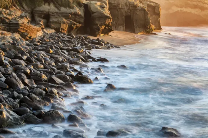 Framed Print : USA, California, La Jolla, Boomer Beach shoreline Framed Print : USA, California, La Jolla, Boomer Beach shoreline