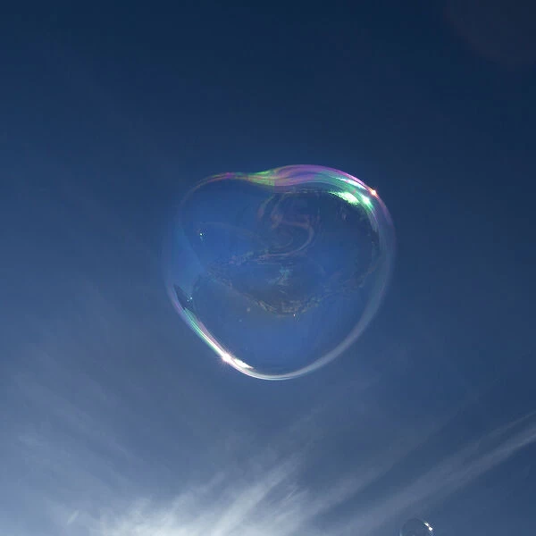 USA, California, La Jolla. Floating bubble