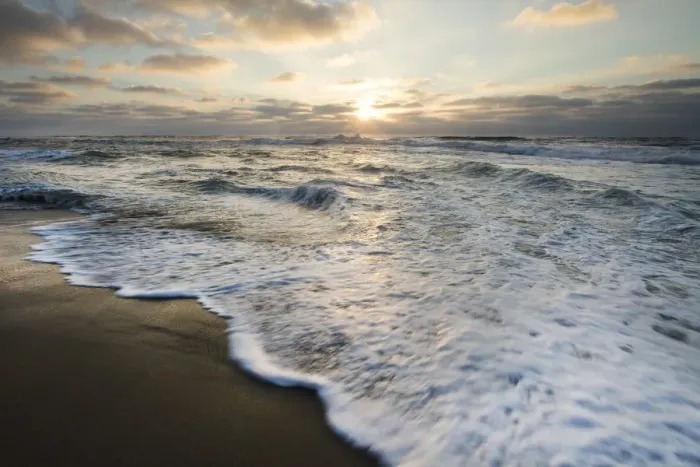 Framed Print : USA, California, La Jolla. Sunset over beach