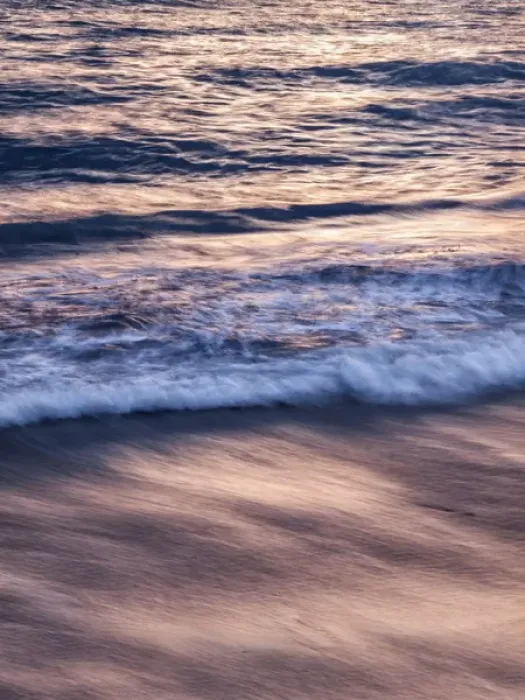 Framed Print : USA, California, La Jolla, Sunset color reflected in waves at Windansea Beach