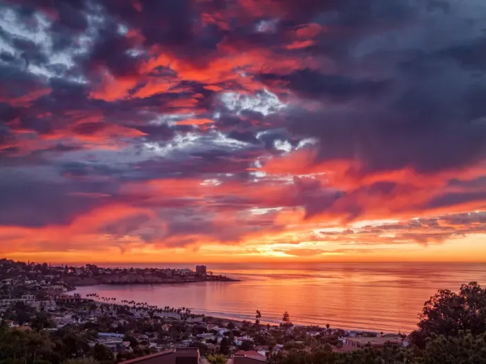 Framed Print : USA, California, La Jolla, Sunset over La Jolla Shores and village Framed Print : USA, California, La Jolla, Sunset over La Jolla Shores and village