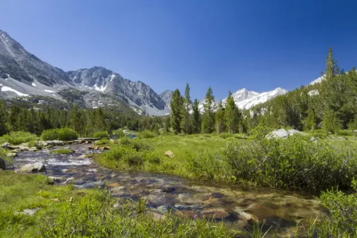 Framed Print : USA, California, Little Lakes Valley. One of several glacial lakes along a stream Framed Print : USA, California, Little Lakes Valley. One of several glacial lakes along a stream