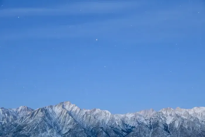 Framed Print : USA, California, Lone Pine. Venus and Saturn seen over Lone Pine Peak and Mount Whitney Framed Print : USA, California, Lone Pine. Venus and Saturn seen over Lone Pine Peak and Mount Whitney