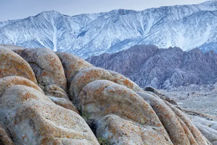 Framed Print : USA, California, Lone Pine. View of the Alabama Hills and the Sierra Mountains. Credit as