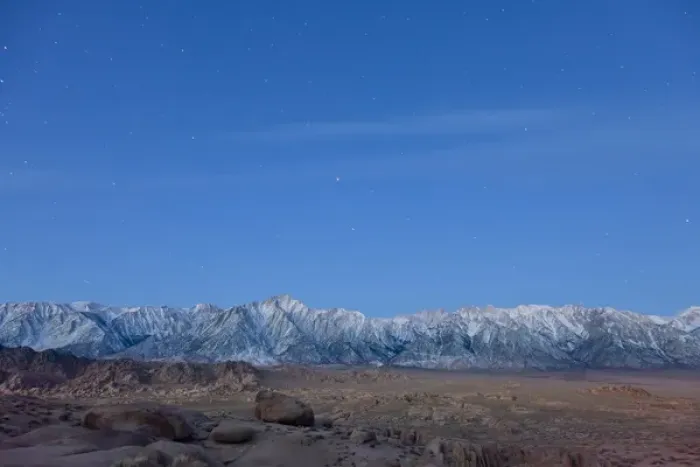 Framed Print : USA, California, Lone Pine. View of Sierra Mountains from Alabama Hills. Credit as Framed Print : USA, California, Lone Pine. View of Sierra Mountains from Alabama Hills. Credit as