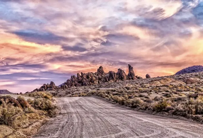 Framed Print : USA; California; Long Pine; Alabama Hills