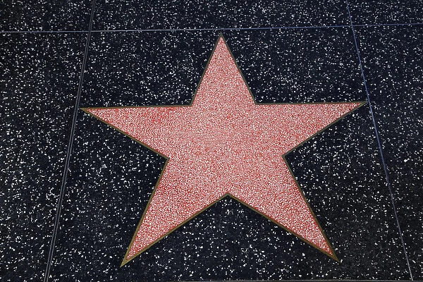 USA, California, Los Angeles, Hollywood, blank star on Hollywood Walk of Fame, Hollywood