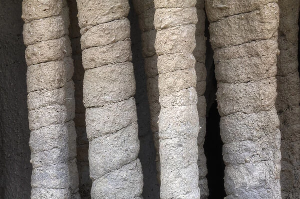 USA, California, Mono County. Close-up of volcanic rock pillars