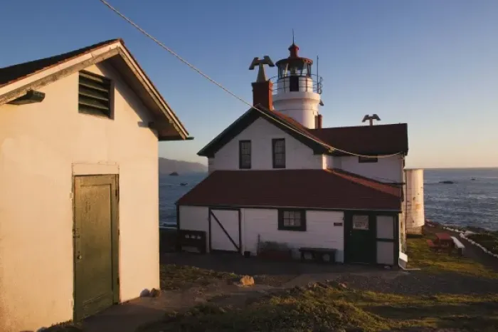 Framed Print : USA, California, Northern California, North Coast, Crescent City, Battery Point Lighthouse