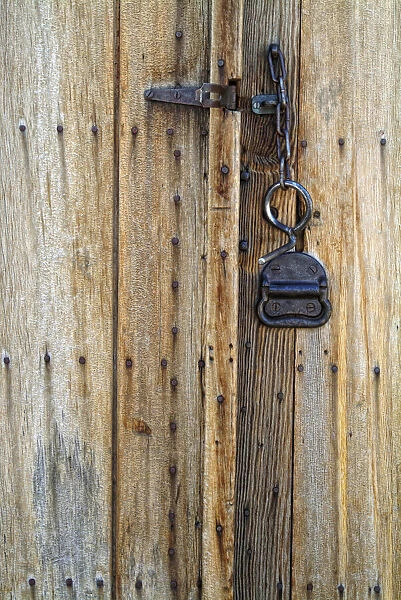 Usa, California. Old latch and bolt, ghost town of Bodie