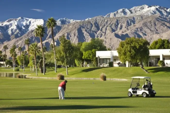 Framed Print : USA, California, Palm Springs. Desert Princess Golf Course and Mountains, winter Framed Print : USA, California, Palm Springs. Desert Princess Golf Course and Mountains, winter