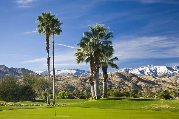 USA, California, Palm Springs. Tahquitz Creek Golf Club golf course, winter