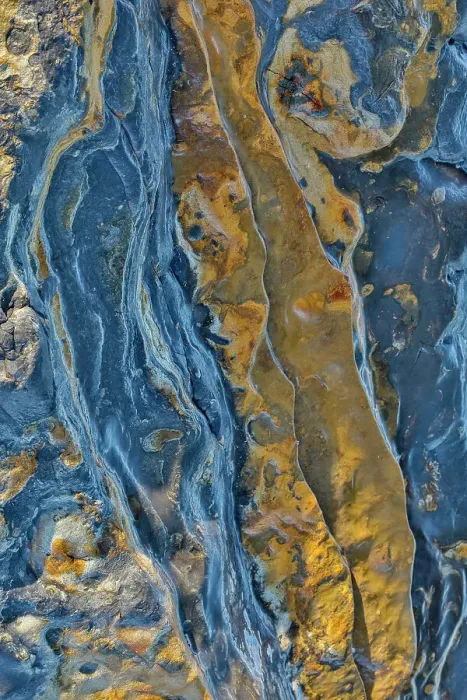 Framed Print : USA, California, Point Lobos State Natural Reserve. Blue and gold tone rocks at low tide Framed Print : USA, California, Point Lobos State Natural Reserve. Blue and gold tone rocks at low tide