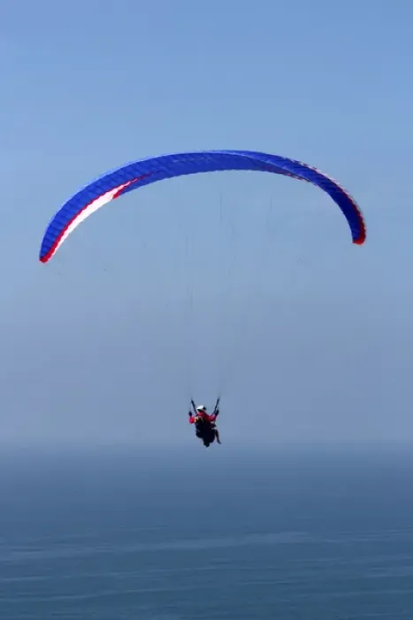 Framed Print : USA, California, San Diego. Hang glider flying at Torrey Pines Gliderport. Credit as Framed Print : USA, California, San Diego. Hang glider flying at Torrey Pines Gliderport. Credit as