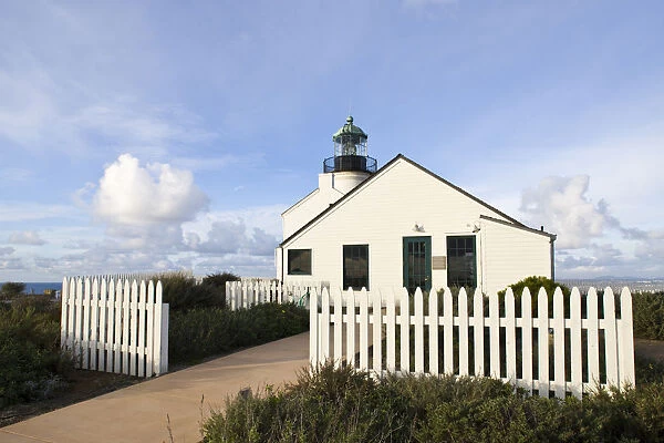 USA, California, San Diego. Old Point Loma Lighthouse, b. 1854