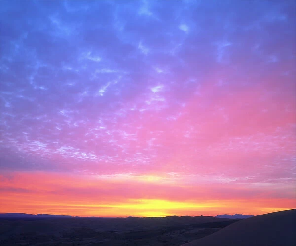 USA; California; San Diego; Sunrise Clouds over the desert