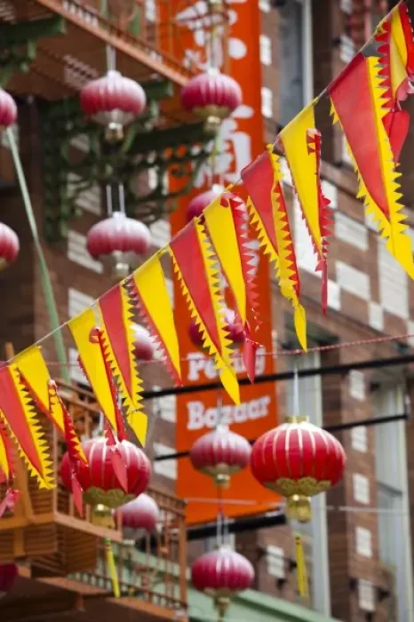 Framed Print : USA, California, San Francisco, Chinatown, Chinese street lanterns