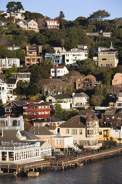 USA, California, San Francisco Bay Area, Marin County, Sausalito, town view, morning