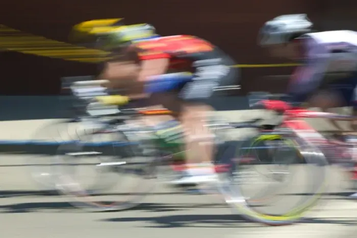 Framed Print : 06. USA, California, San Francisco Bike Race, Downtown (NR)