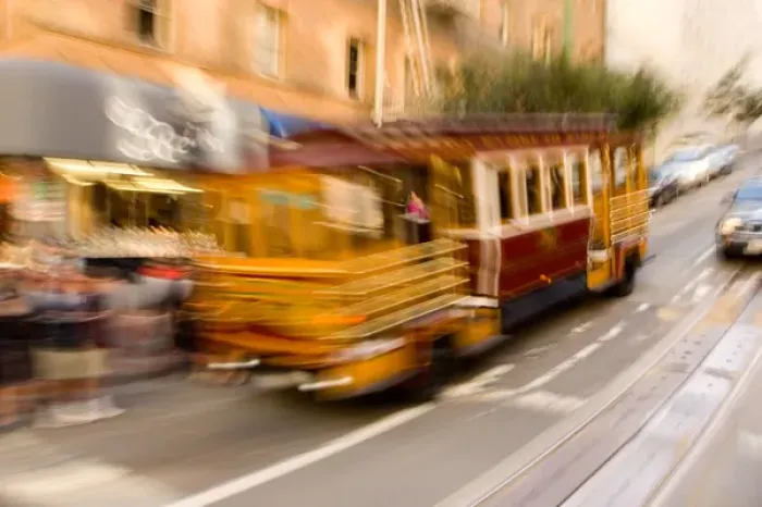 Framed Print : USA, California, San Francisco, Cable cars