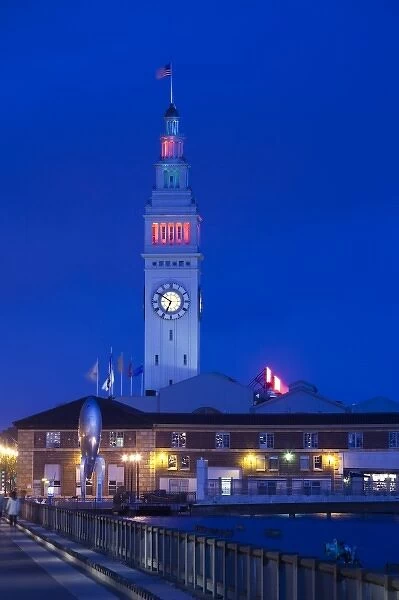 USA, California, San Francisco, Embarcadero, The Ferry Building, dawn