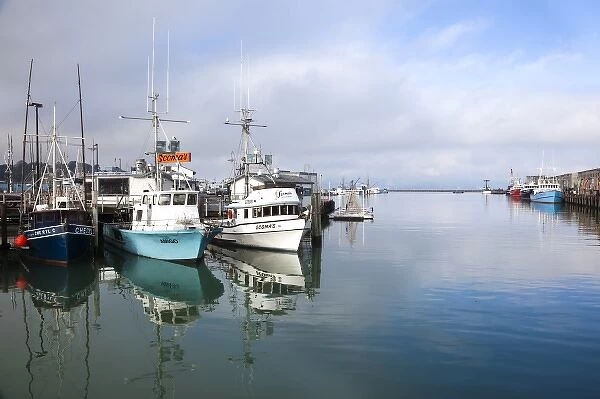 USA, California, San Francisco, Fishermans Wharf, fishing boats