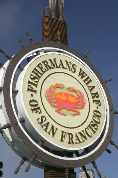 Framed Print : 06. USA, California, San Francisco Fishermans Wharf Sign