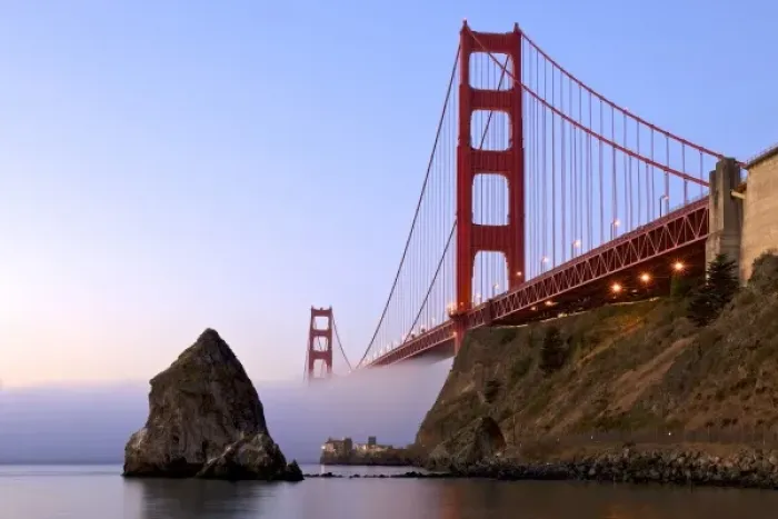 Framed Print : USA, California, San Francisco. Golden Gate Bridge