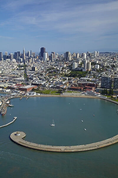 USA, California, San Francisco - Municipal Pier and San Francisco Maritime National