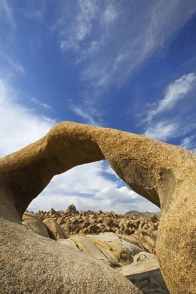 USA, California, Sierra Nevada Range. Granite Arch carved by erosion