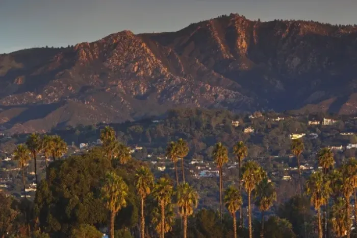 Framed Print : USA, California, Southern California, Santa Barbara, hillside, dawn