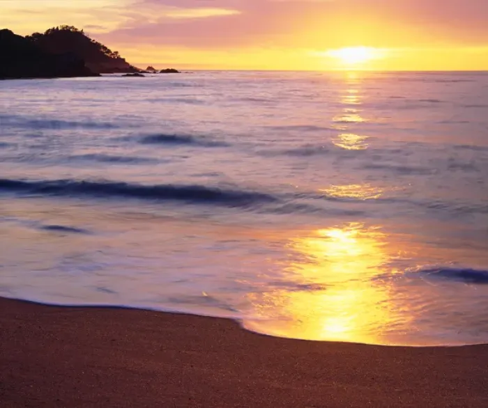 Framed Print : USA; California; Sunset over the Central California Coast