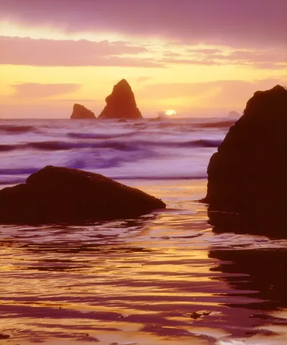 Framed Print : USA; California; Trinadad. ; Sunset over Trinadad Beach on the Pacific Ocean Framed Print : USA; California; Trinadad. ; Sunset over Trinadad Beach on the Pacific Ocean