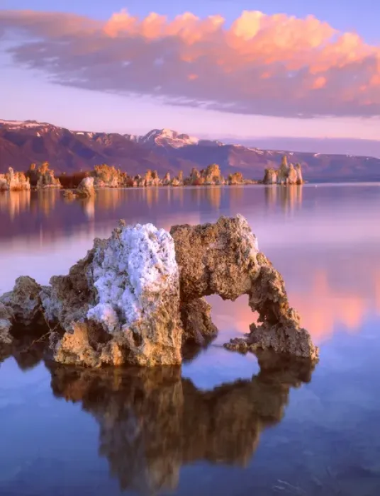 Framed Print : USA, California, A tufa arch on Mono Lake, CA. Sierra Nevada Mountains
