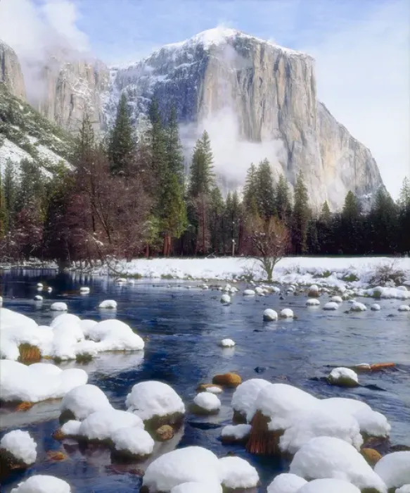 Framed Print : USA; California; Winter in Yosemite National Park, CA Framed Print : USA; California; Winter in Yosemite National Park, CA
