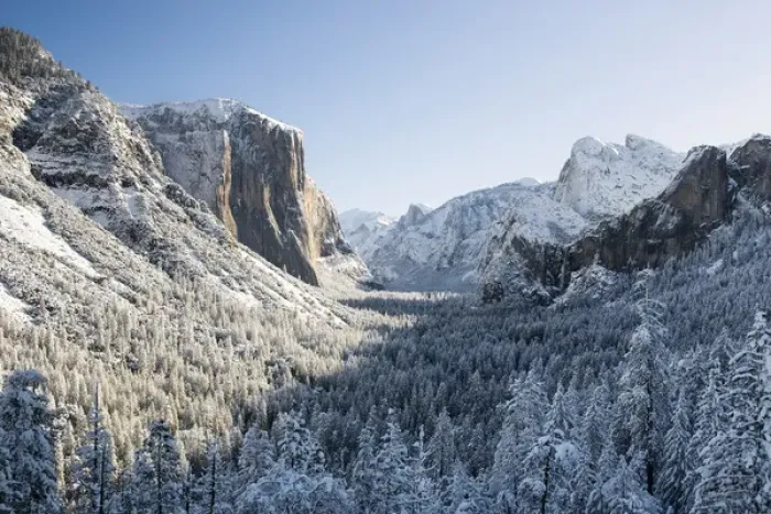 Framed Print : USA, California, Yosemite National Park. Yosemite Valley in winter Framed Print : USA, California, Yosemite National Park. Yosemite Valley in winter