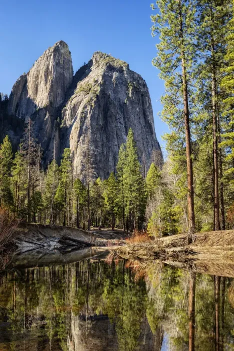 Framed Print : USA, California, Yosemite National Park, Cathedral Rocks and the Merced River Framed Print : USA, California, Yosemite National Park, Cathedral Rocks and the Merced River
