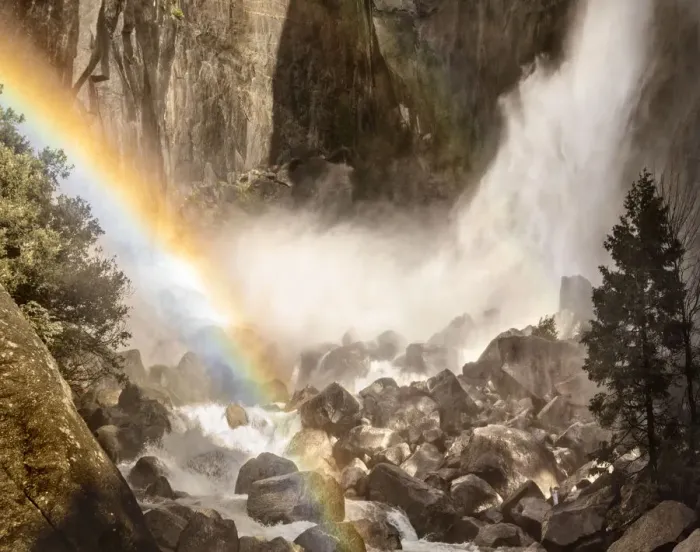 Framed Print : USA, California, Yosemite, Yosemite Falls, rainbow Framed Print : USA, California, Yosemite, Yosemite Falls, rainbow